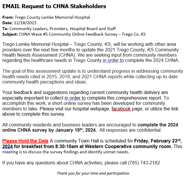 CHNA Survey